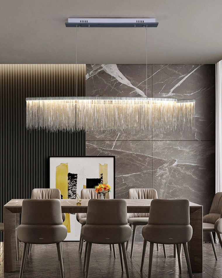 WOMO Fringe Linear Chandelier-WM2062b