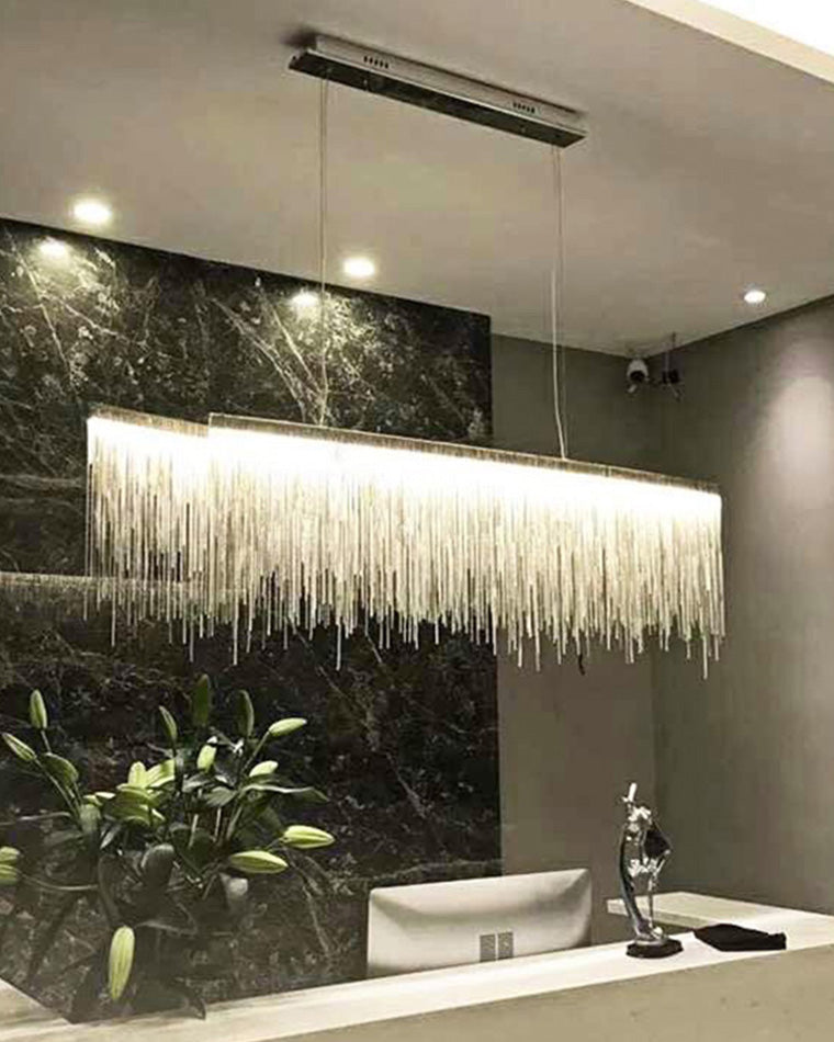 WOMO Fringe Linear Chandelier-WM2062b