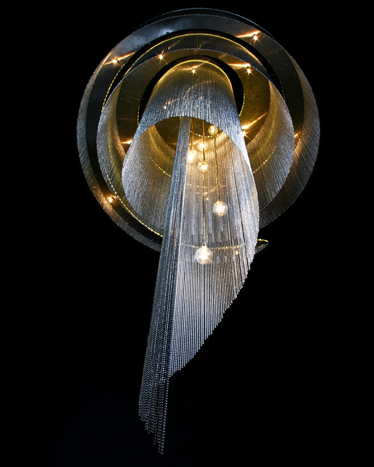 WOMO Spiral Tassel Foyer Chandelier-WM2067