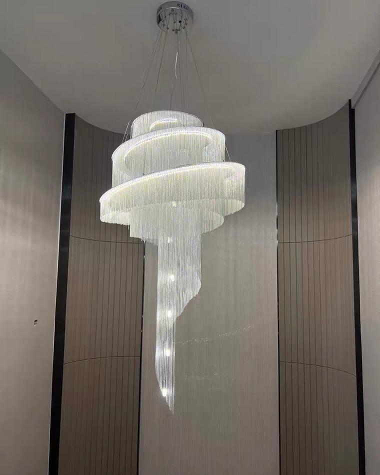 WOMO Spiral Tassel Foyer Chandelier-WM2067