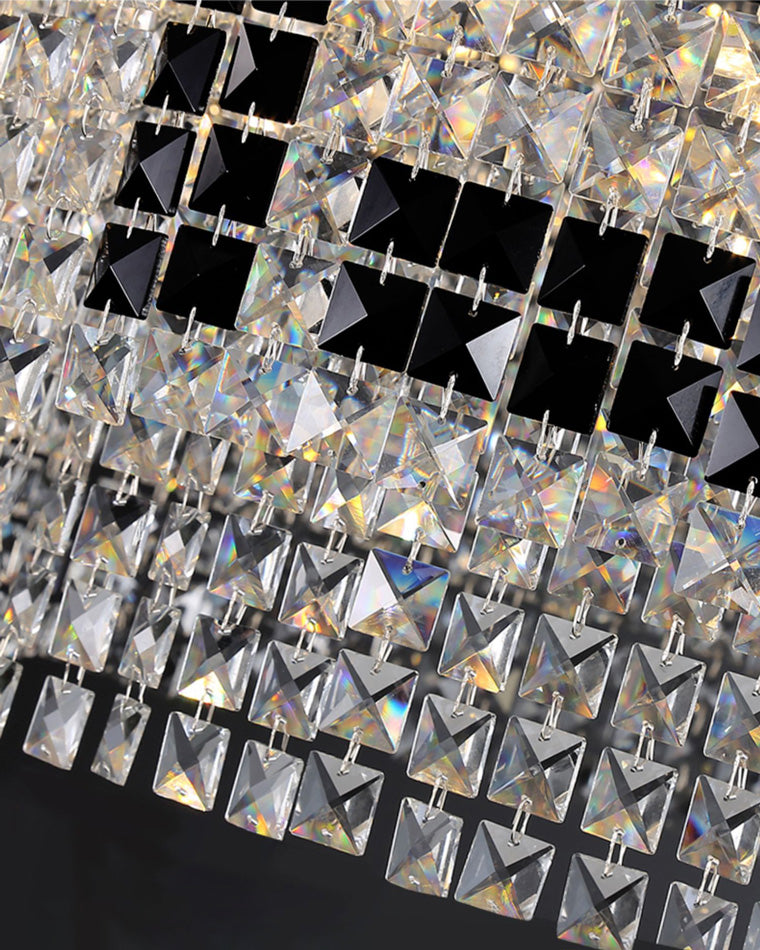 WOMO 2 Tier Round Crystal Chandelier-WM2071a