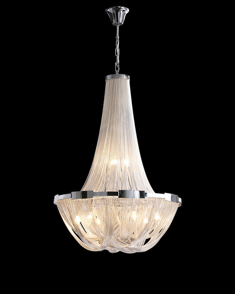 WOMO Tassel Silver Empire Chandelier-WM2096