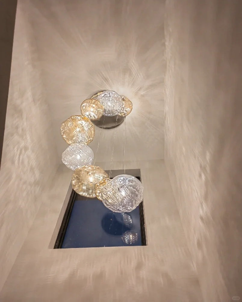 WOMO Cascading Blown Glass Pendant Chandelier-WM2101b