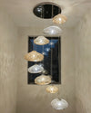 WOMO Pendelleuchte Kronleuchter Bunt Glas Treppenhaus-WM2101b thumbnail