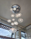 WOMO Pendelleuchte Kronleuchter Bunt Glas Treppenhaus-WM2101b thumbnail