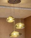 WOMO Pendelleuchte Kronleuchter Bunt Glas Treppenhaus-WM2101b thumbnail