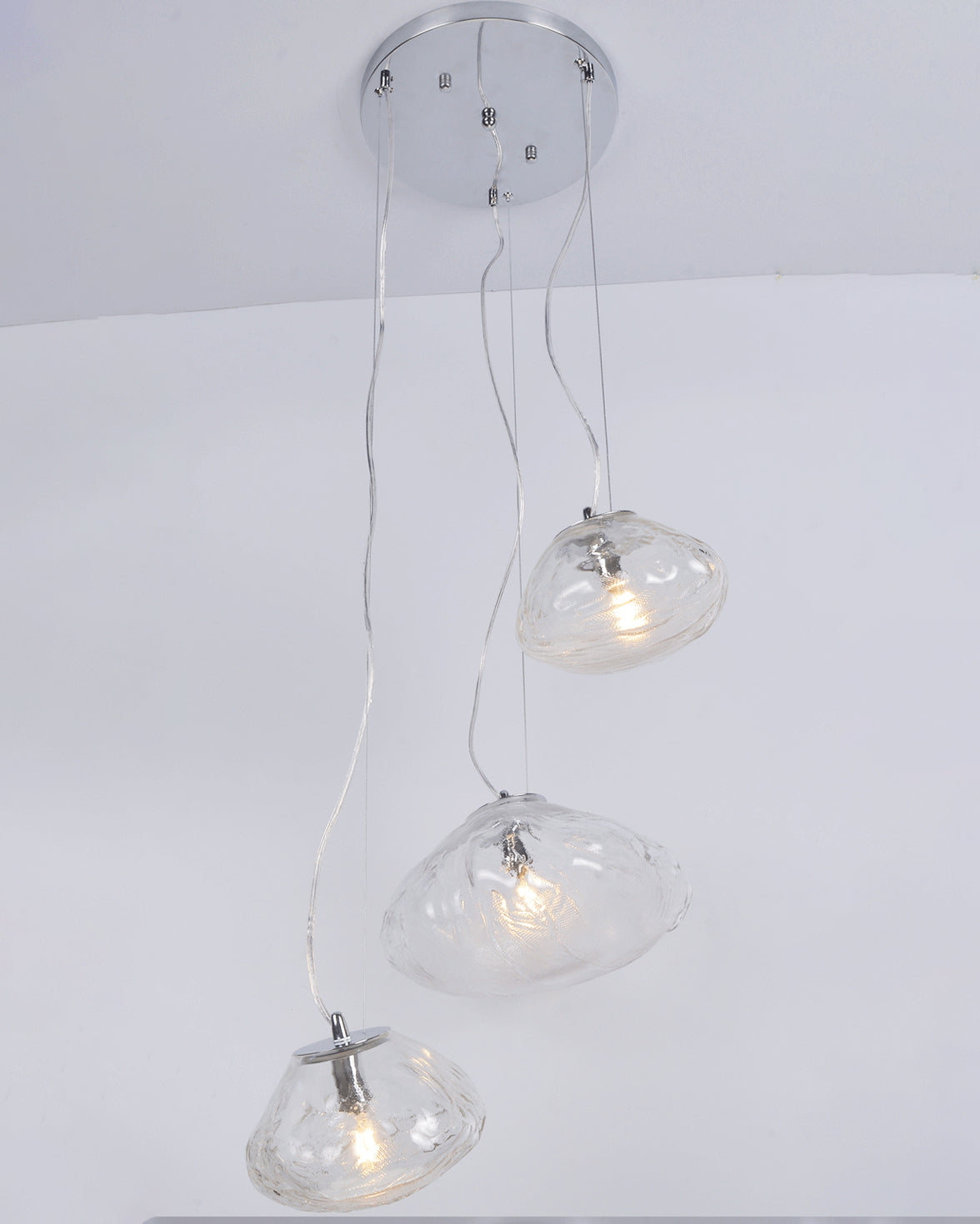 WOMO Cascading Blown Glass Pendant Chandelier-WM2101b