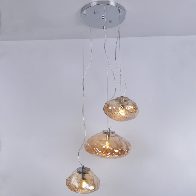 WOMO Cascading Blown Glass Pendant Chandelier-WM2101b