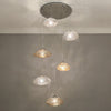 WOMO Pendelleuchte Kronleuchter Bunt Glas Treppenhaus-WM2101b thumbnail