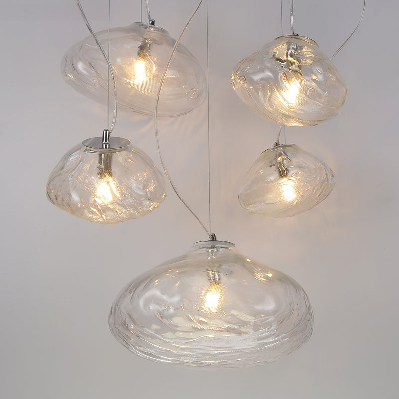 WOMO Cascading Blown Glass Pendant Chandelier-WM2101b