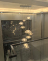 WOMO Pendelleuchte Kronleuchter Bunt Glas Treppenhaus-WM2101b thumbnail