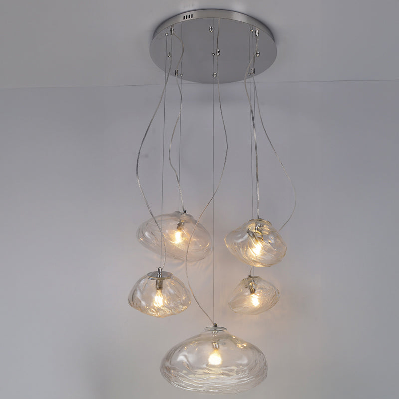 WOMO Cascading Blown Glass Pendant Chandelier-WM2101b