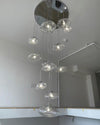 WOMO Pendelleuchte Kronleuchter Bunt Glas Treppenhaus-WM2101b thumbnail