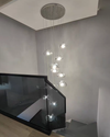 WOMO Pendelleuchte Kronleuchter Bunt Glas Treppenhaus-WM2101b thumbnail