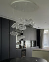 WOMO Pendelleuchte Kronleuchter Bunt Glas Treppenhaus-WM2101b thumbnail