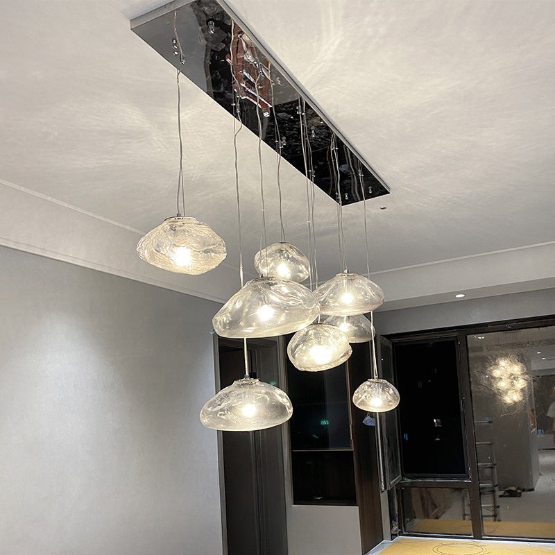 WOMO Cascading Blown Glass Pendant Chandelier-WM2101b
