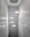 WOMO Pendelleuchte Kronleuchter Bunt Glas Treppenhaus-WM2101b thumbnail