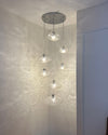 WOMO Pendelleuchte Kronleuchter Bunt Glas Treppenhaus-WM2101b thumbnail