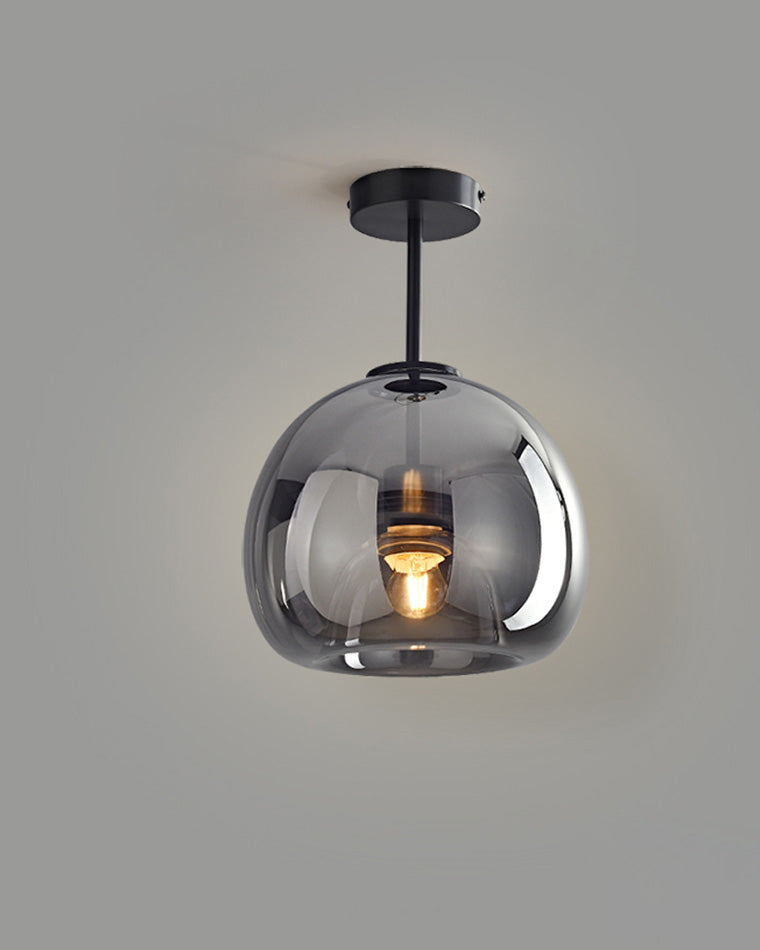 WOMO Smoked/Amber Blown Glass Pendant Light-WM2108