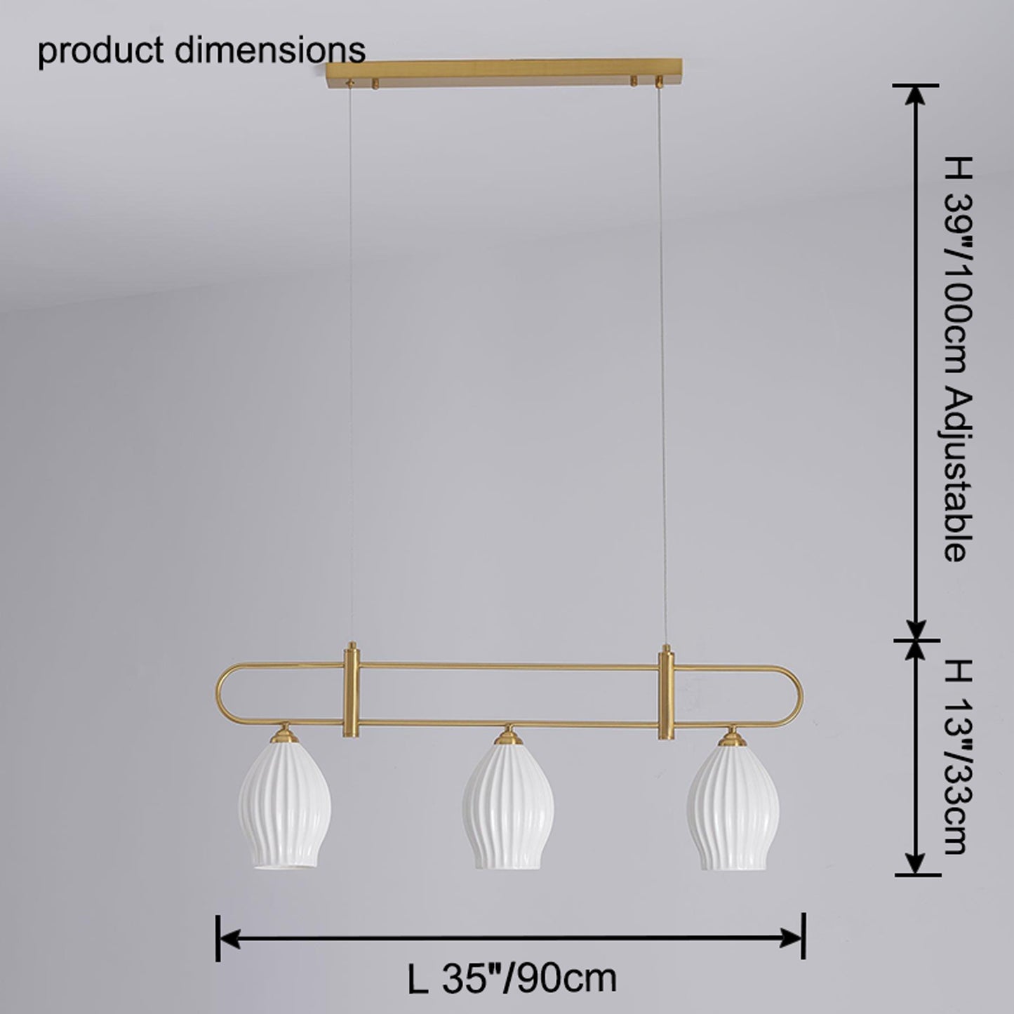 WOMO Ceramic Bud Linear Chandelier-WM2121b