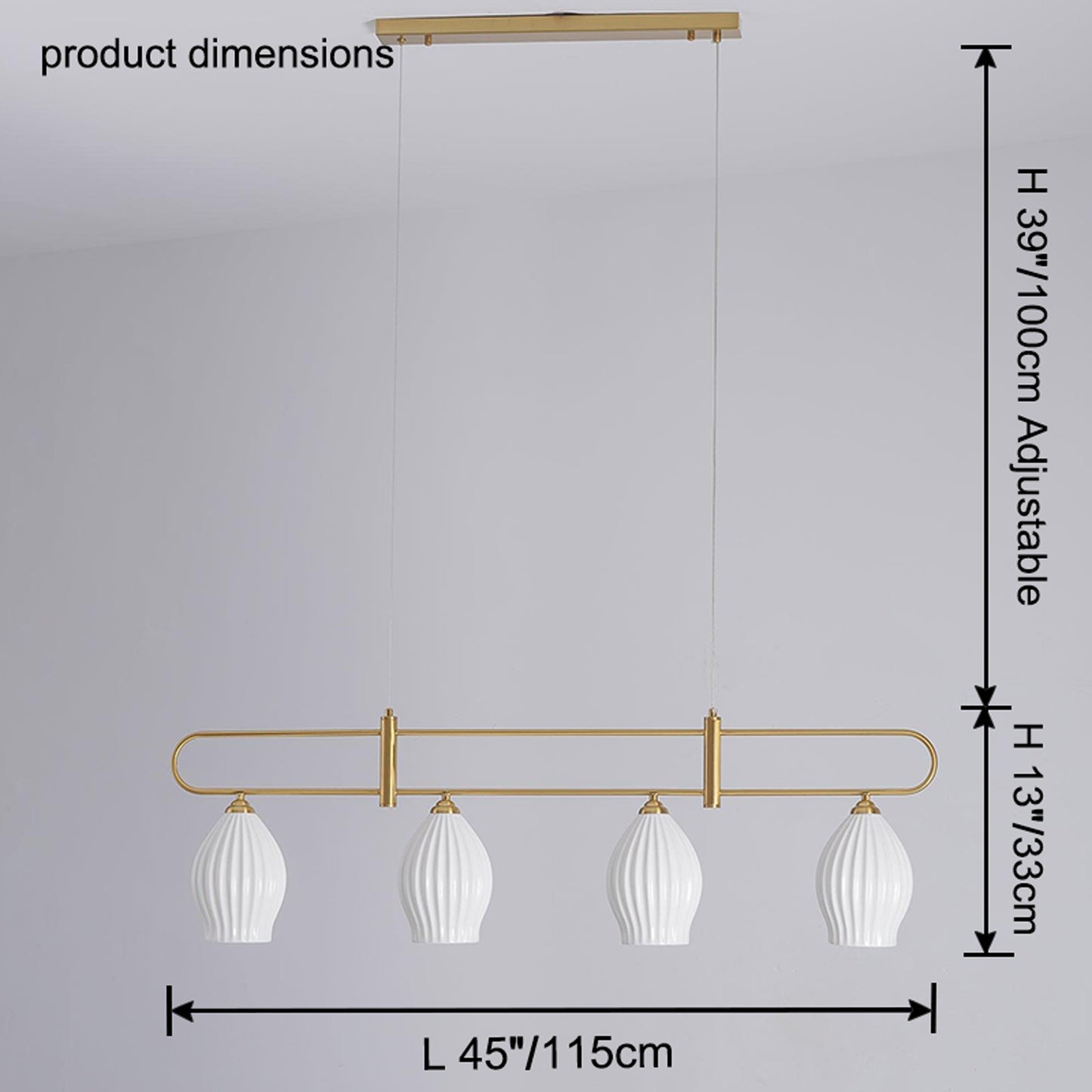 WOMO Ceramic Bud Linear Chandelier-WM2121b