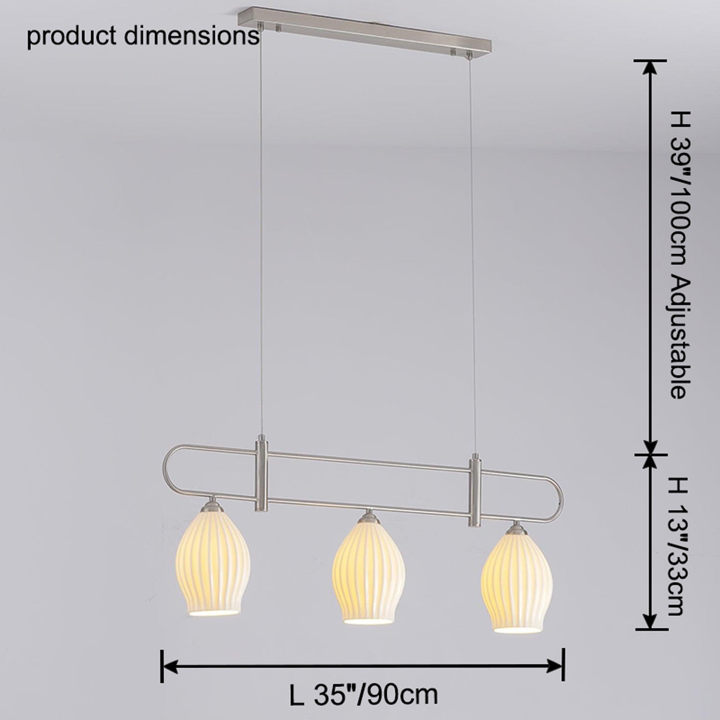 WOMO Ceramic Bud Linear Chandelier-WM2121b