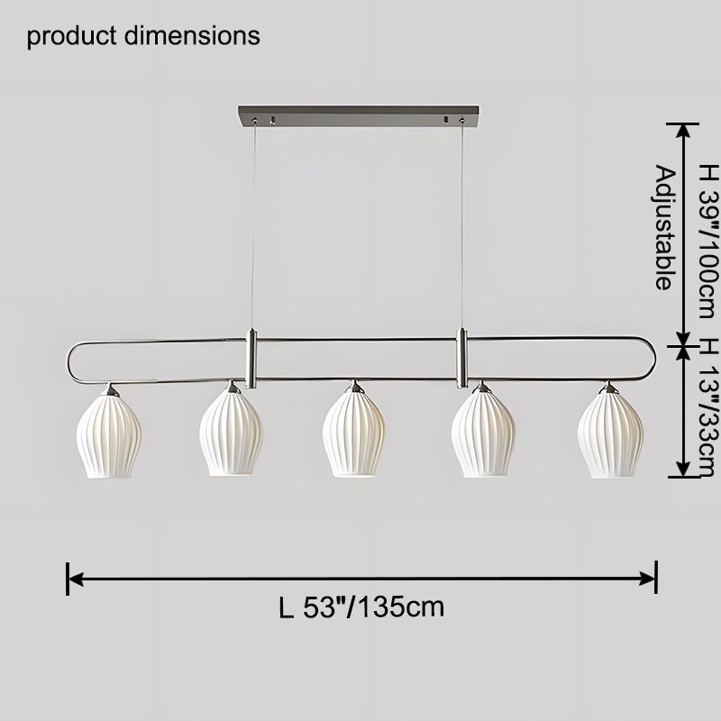 WOMO Ceramic Bud Linear Chandelier-WM2121b