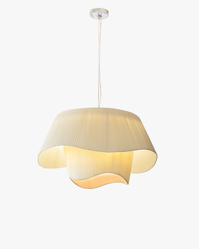 WOMO Suspension luminaire cylindrique plissée en tissu - WM2130