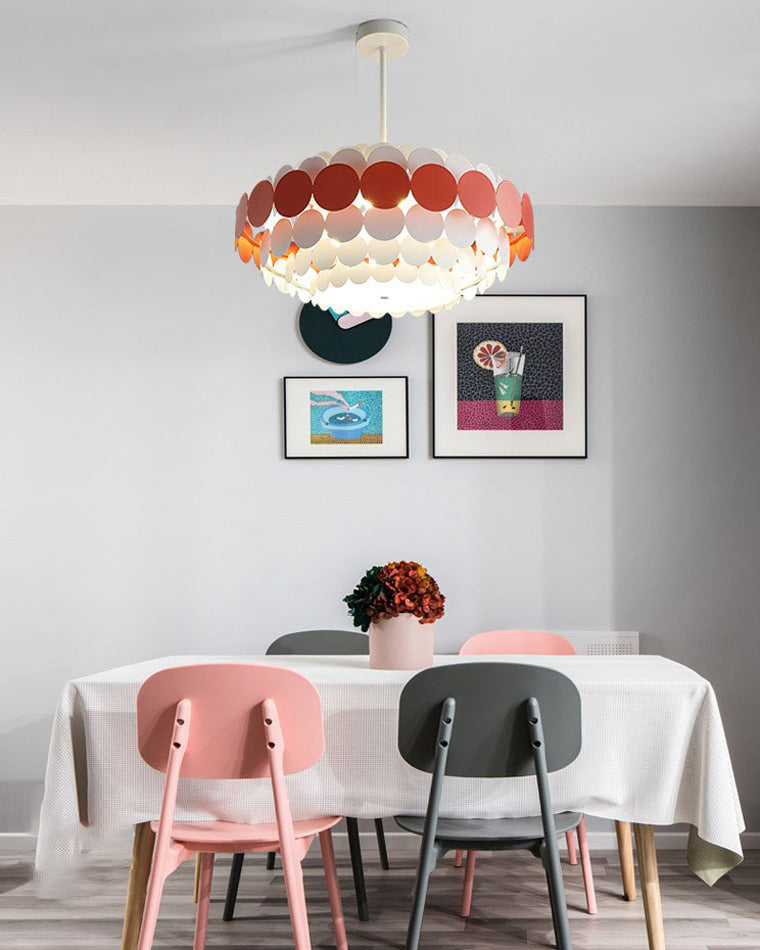 WOMO Scandi Scalloped Round Chandelier-WM2140