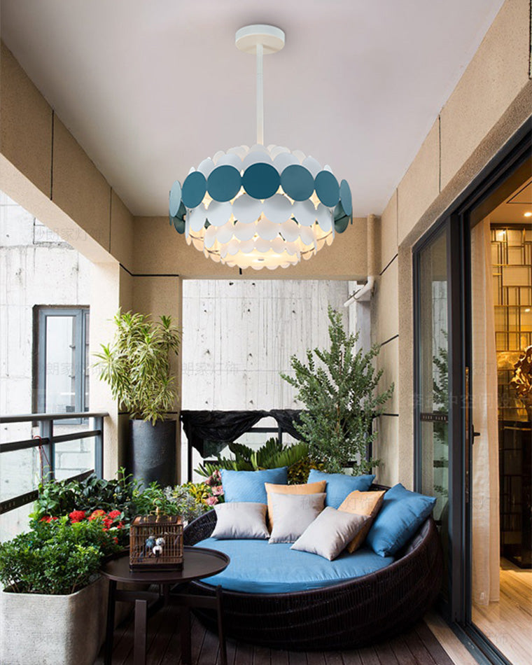 WOMO Scandi Scalloped Round Chandelier-WM2140