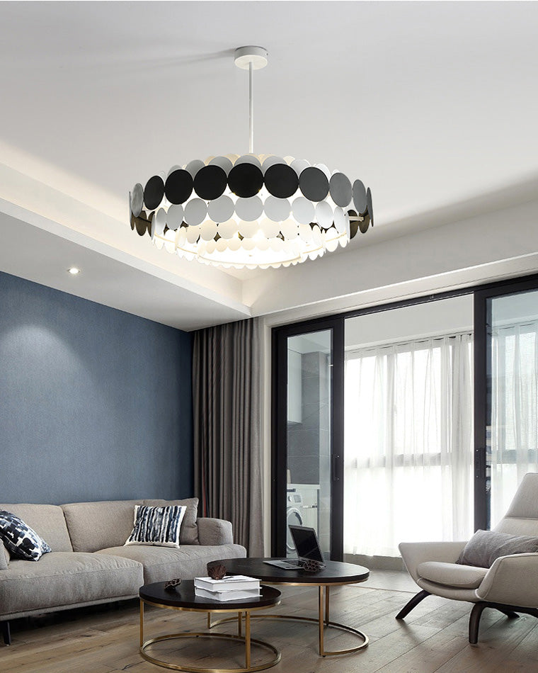WOMO Scandi Scalloped Round Chandelier-WM2140