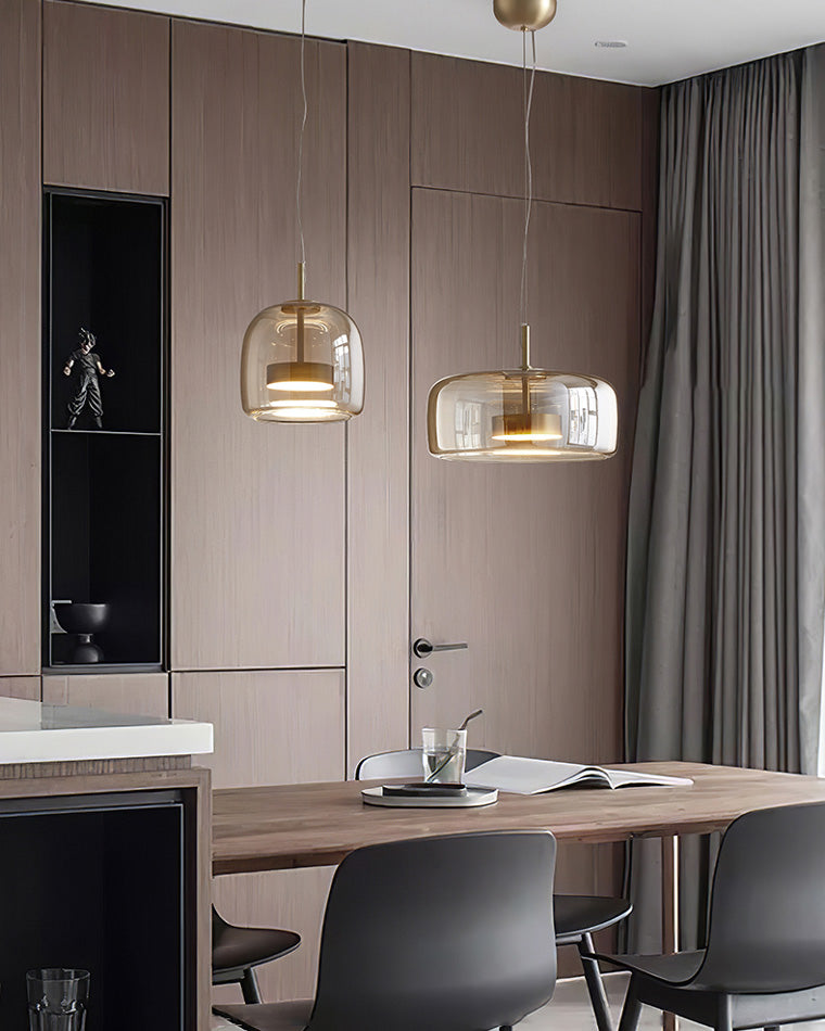 WOMO LED Pendant Light Round Glass Kitchen Modern-WM2145