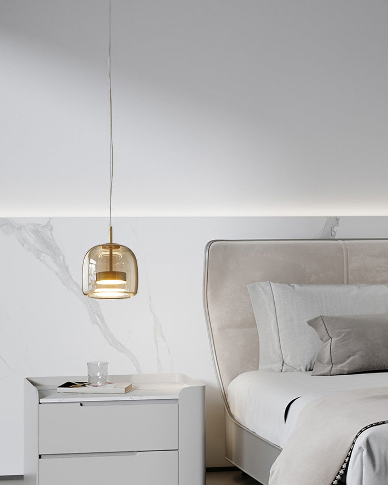WOMO LED Pendant Light Round Glass Kitchen Modern-WM2145
