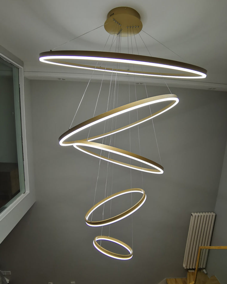 WOMO Tiered Ring LED Chandelier-WM2159
