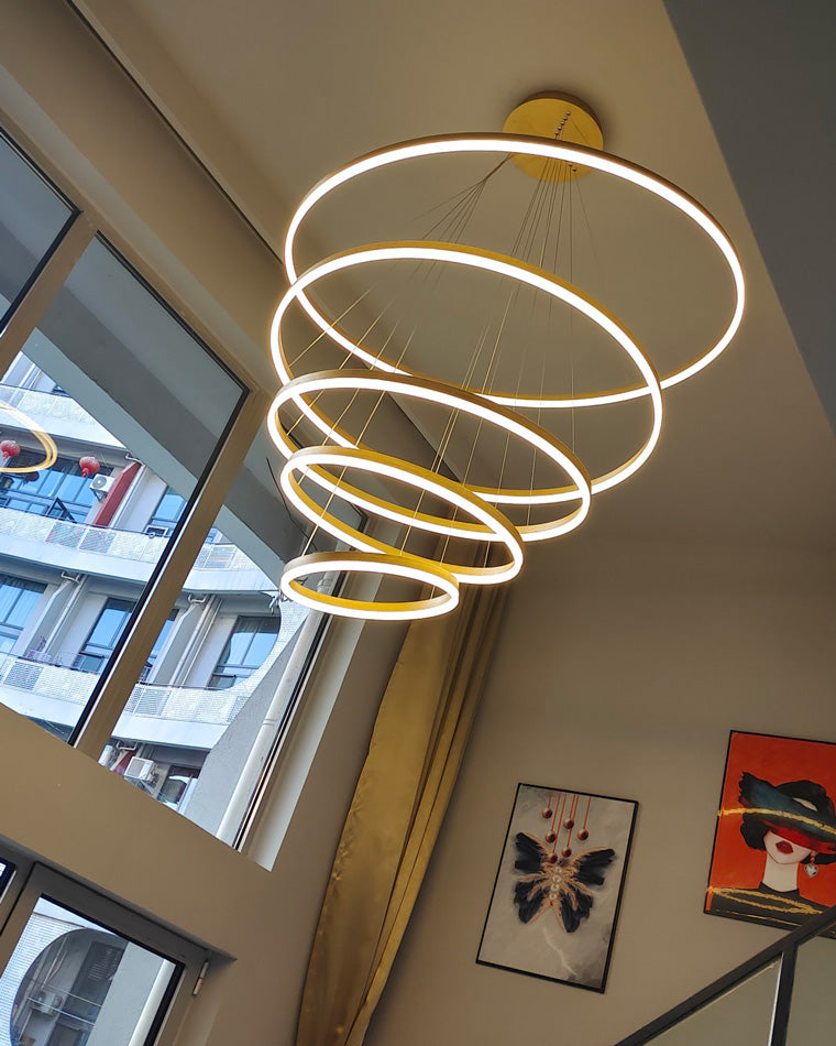 WOMO Tiered Ring LED Chandelier-WM2159