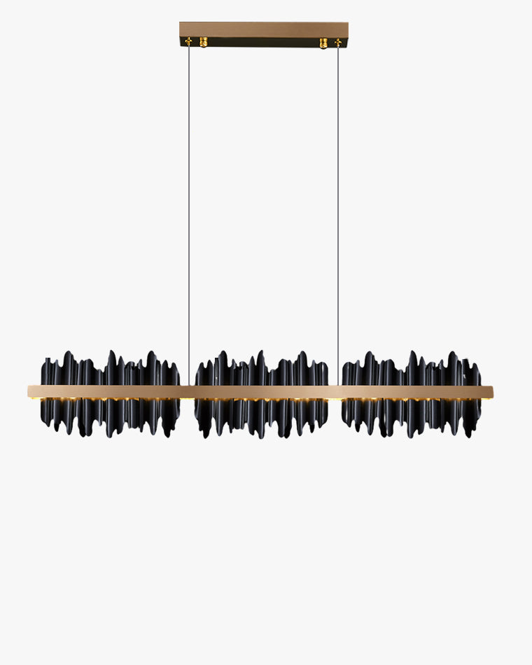 WOMO Iceberg Black Gold Linear Chandelier-WM2184