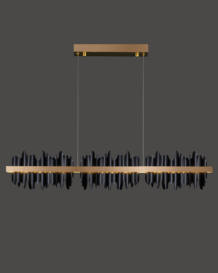 WOMO Iceberg Black Gold Linear Chandelier-WM2184