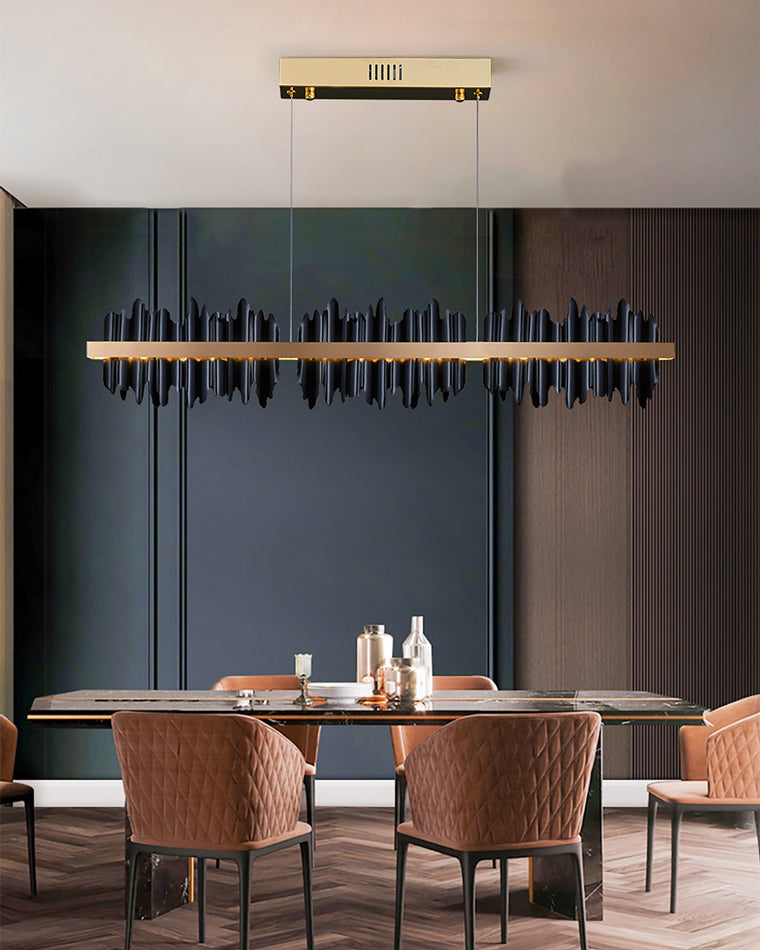 WOMO Iceberg Black Gold Linear Chandelier-WM2184
