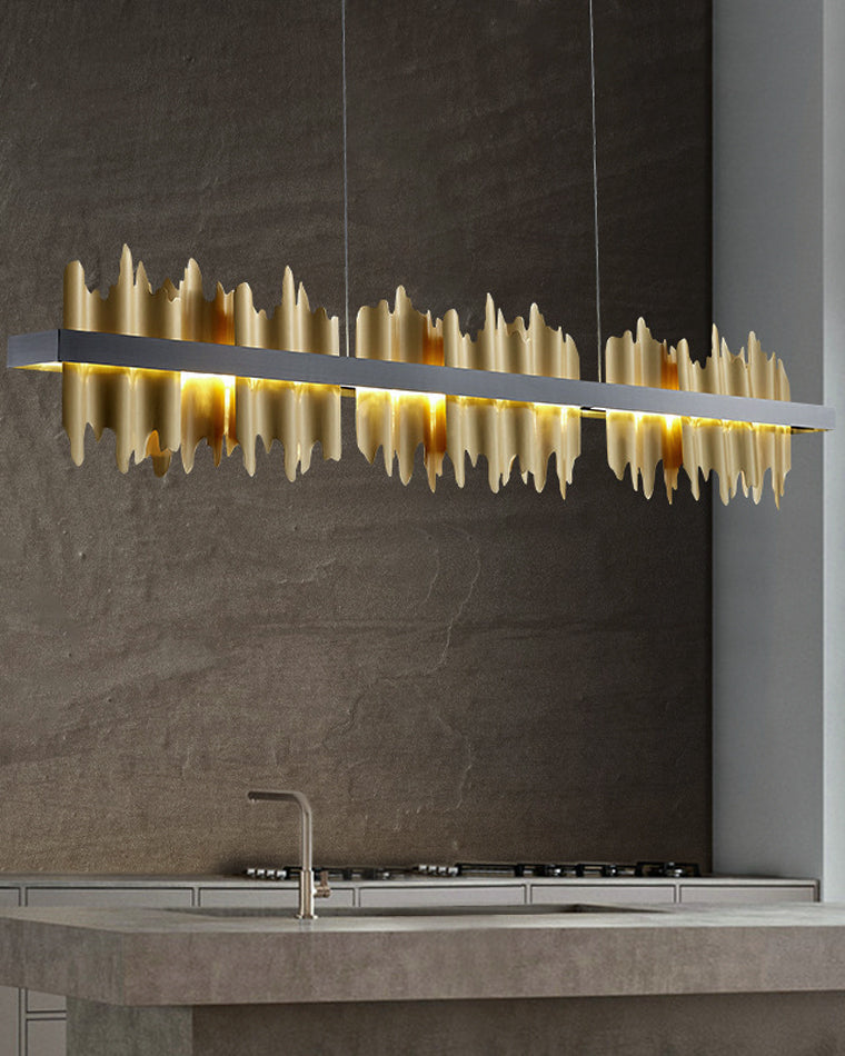 WOMO Iceberg Black Gold Linear Chandelier-WM2184