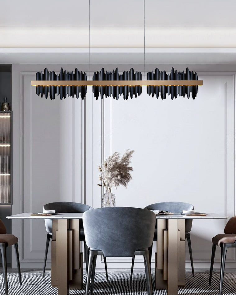 WOMO Iceberg Black Gold Linear Chandelier-WM2184