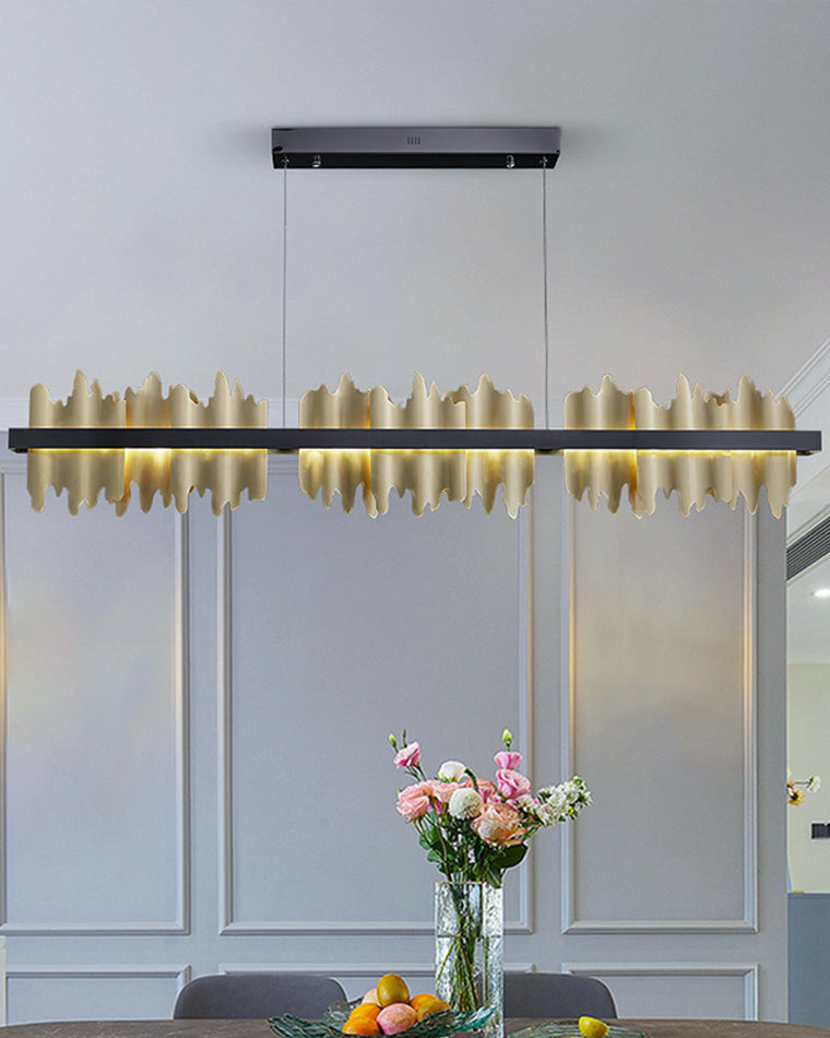 WOMO Iceberg Black Gold Linear Chandelier-WM2184