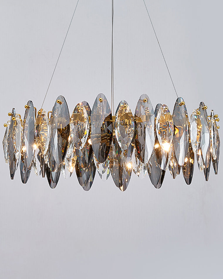 WOMO Smoked Crystal Round Chandelier-WM2187