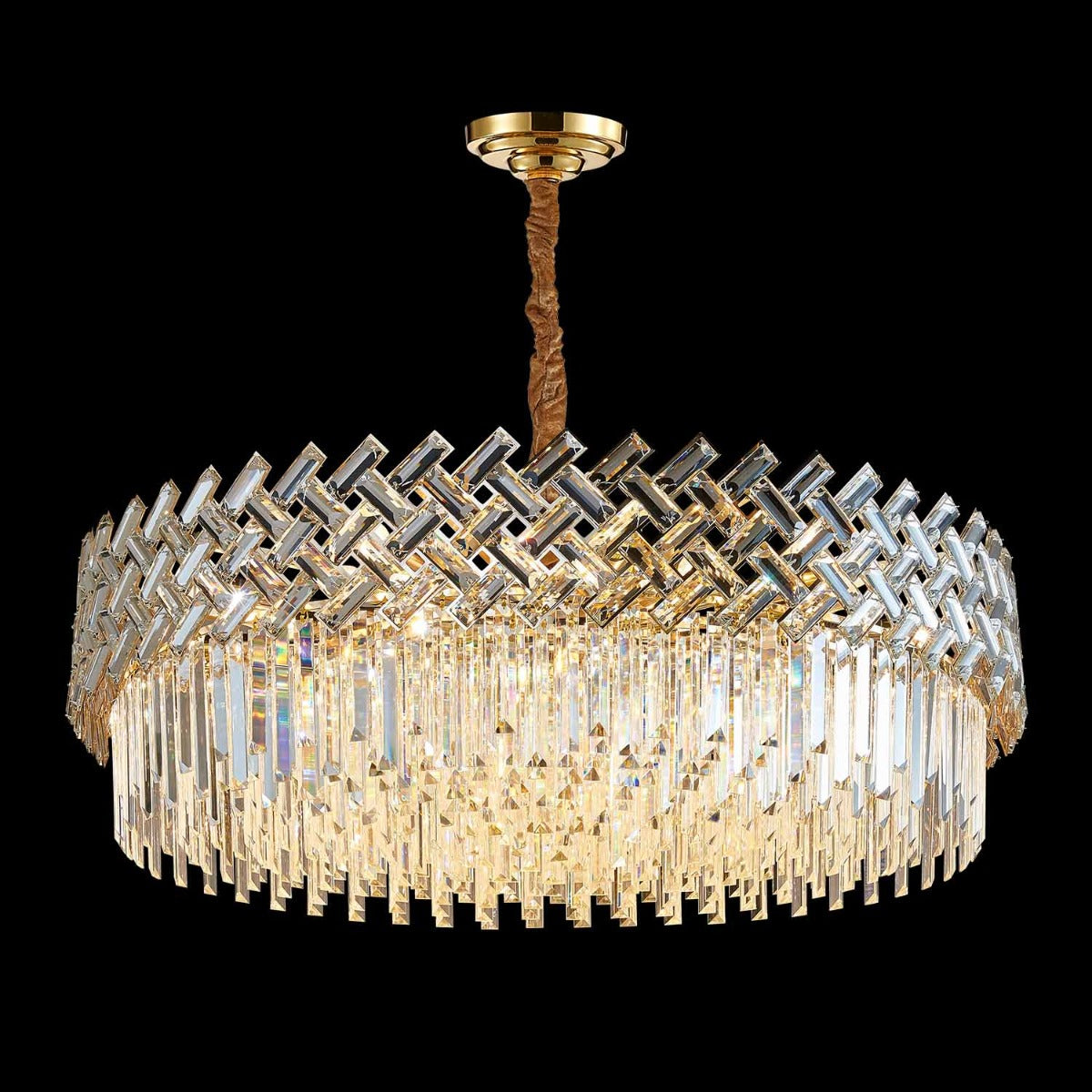 WOMO Shield Crystal Round Chandelier-WM2190