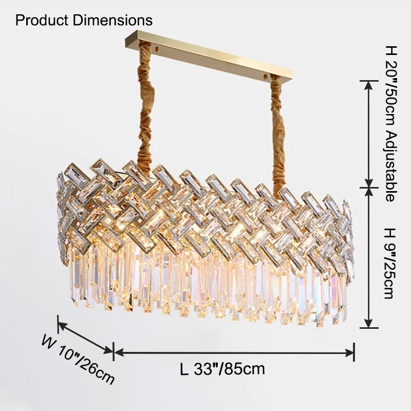 WOMO Shield Crystal Round Chandelier-WM2190