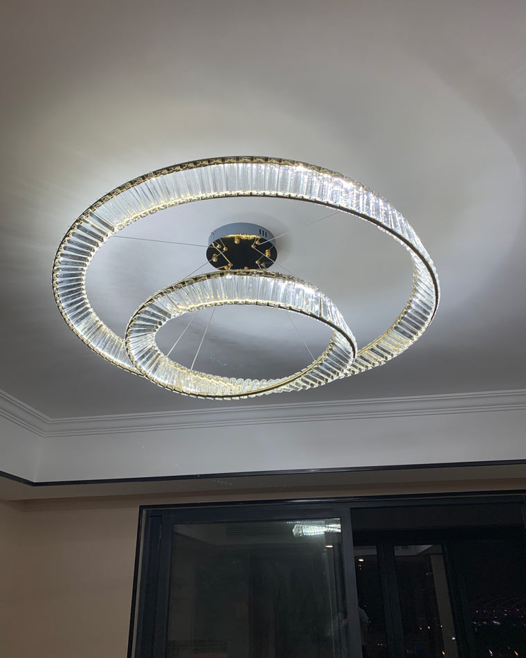 WOMO Möbius Crystal Prism Circular Chandelier-WM2191