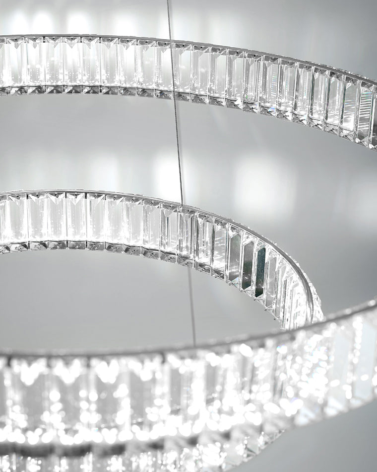 WOMO 2 Tier Circular Crystal Chandelier-WM2192
