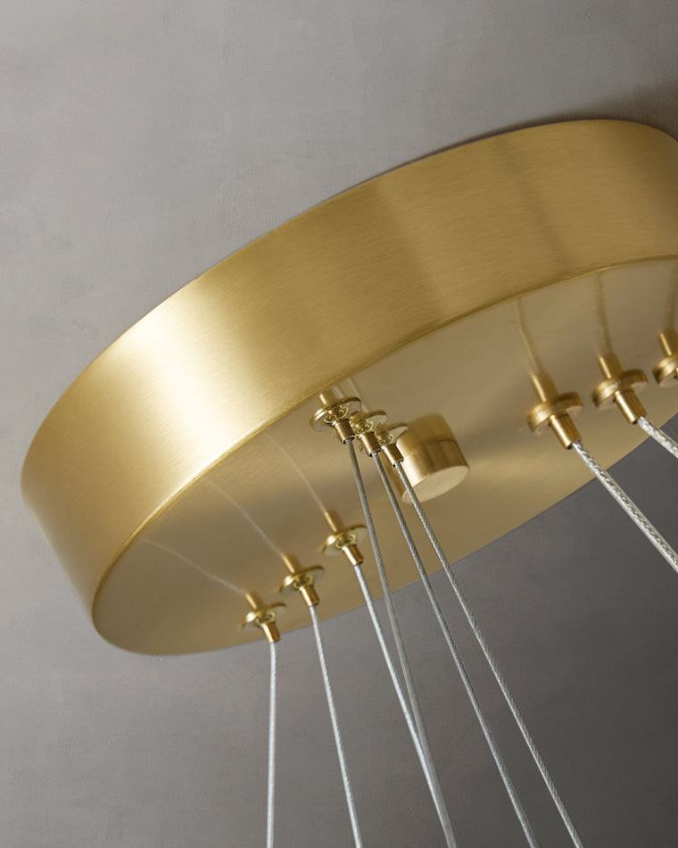 WOMO 2 Tier Circular Crystal Chandelier-WM2192