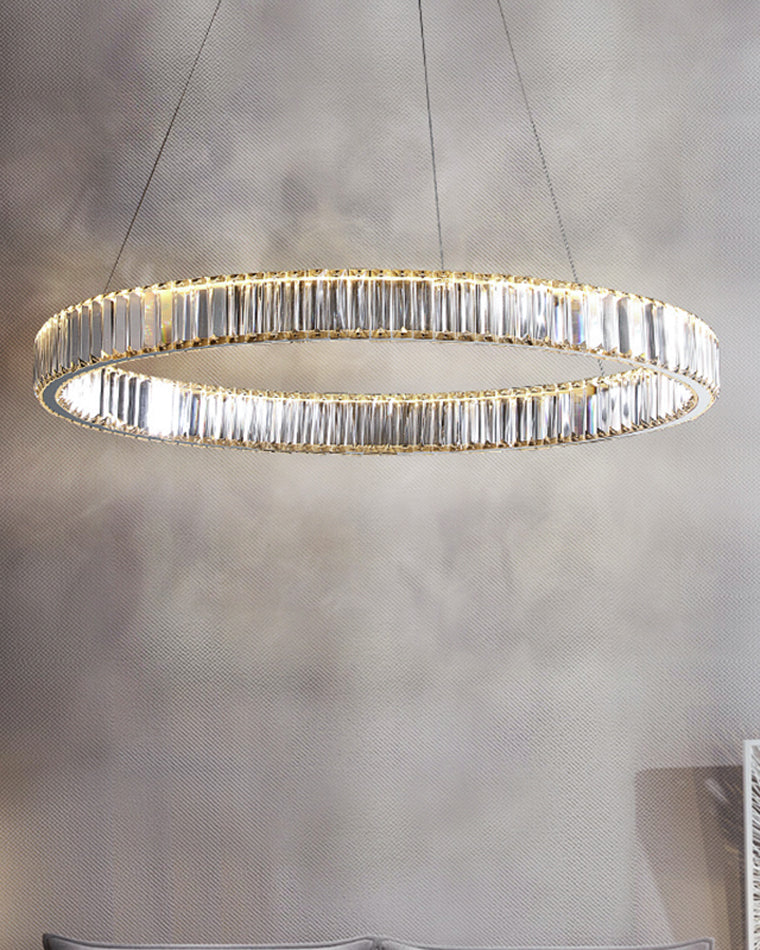 WOMO 2 Tier Circular Crystal Chandelier-WM2192