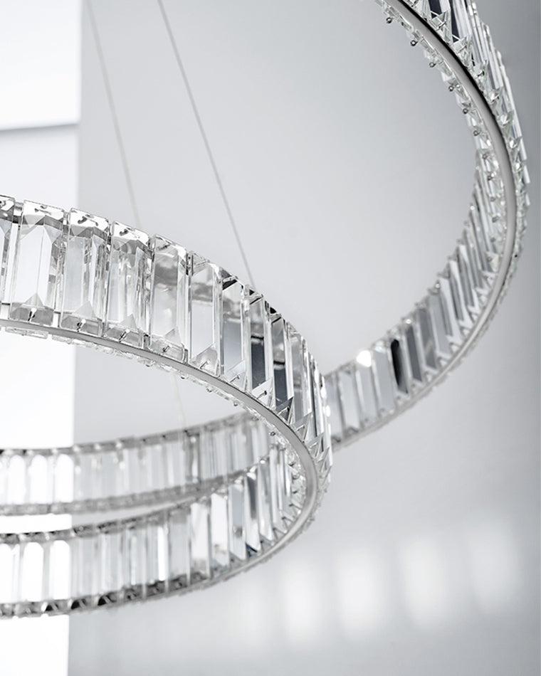 WOMO 2 Tier Circular Crystal Chandelier-WM2192