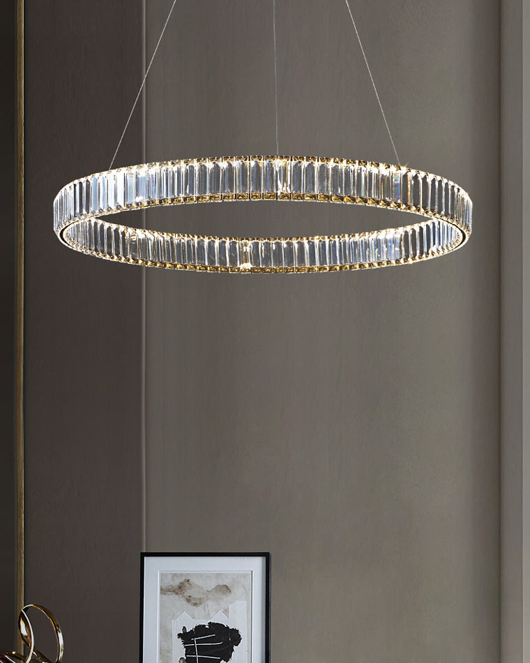 WOMO 2 Tier Circular Crystal Chandelier-WM2192
